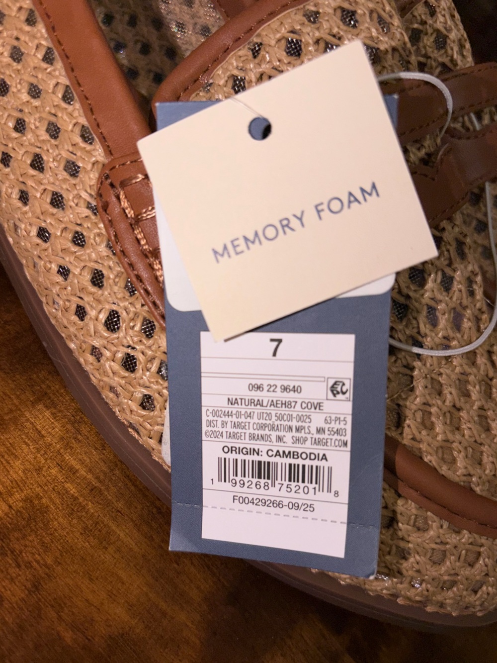 Universal Thread Natural Cove Woven Penny Loafer Shoes Memory Foam NWT Size 7 - Picture 5 of 7